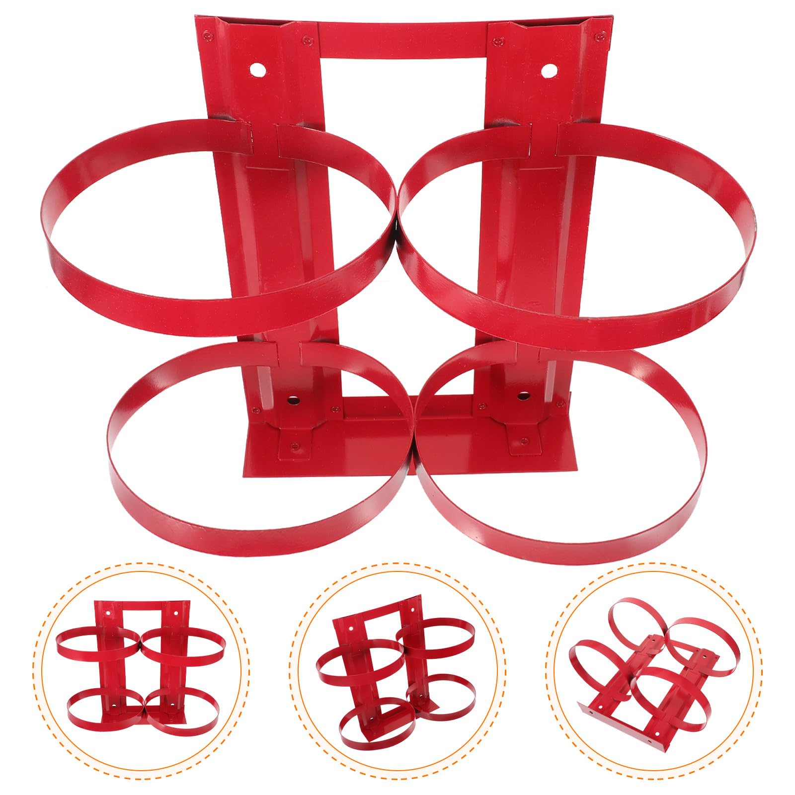 GALPADA Supporto di Montaggio e Struttura Professionale in Ferro Rosso per Estintore 5kg Apertura Rapida per Sicurezza Domestica e Aziendale