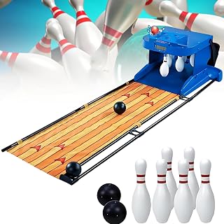 Bowling Arcade Maschine Automatischer Pin-Reset, Elektronische Bowlingkonsole FüR Kinder Und Erwachsene Mit Automatischem Reset, Sound- Und Lichteffekten 2m