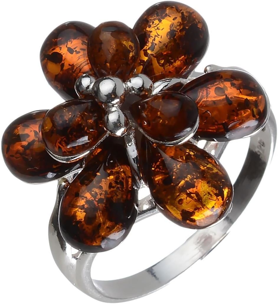 Holiday Gift Shops Sterling Silver and Baltic Amber Ring Alexa