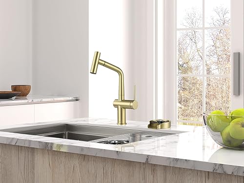 Vista 30 de AguaStella AS59W Grifo de barra blanca brillante o grifo de fregadero de preparación con rociador extraíble de una sola manija Shiny White