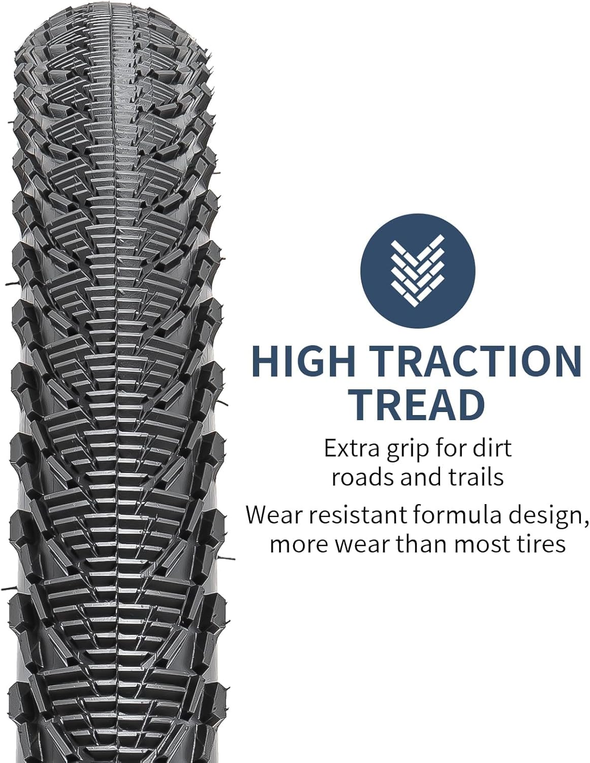 YUNSCM 24" Bike Tires 24x2.0/54-507 Compatible with All Terrain Bike 24x1.95 24 x 2.0 24x2.10 Bicycle Tires (Y-835)