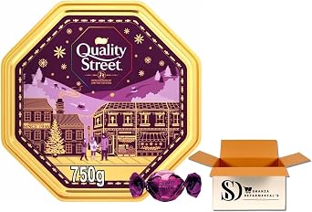 Quality Street Assorted Chocolates Tin, 750g | Milk, Dark Chocolate & Toffees for Christmas, Easter, and New Year Celebrations