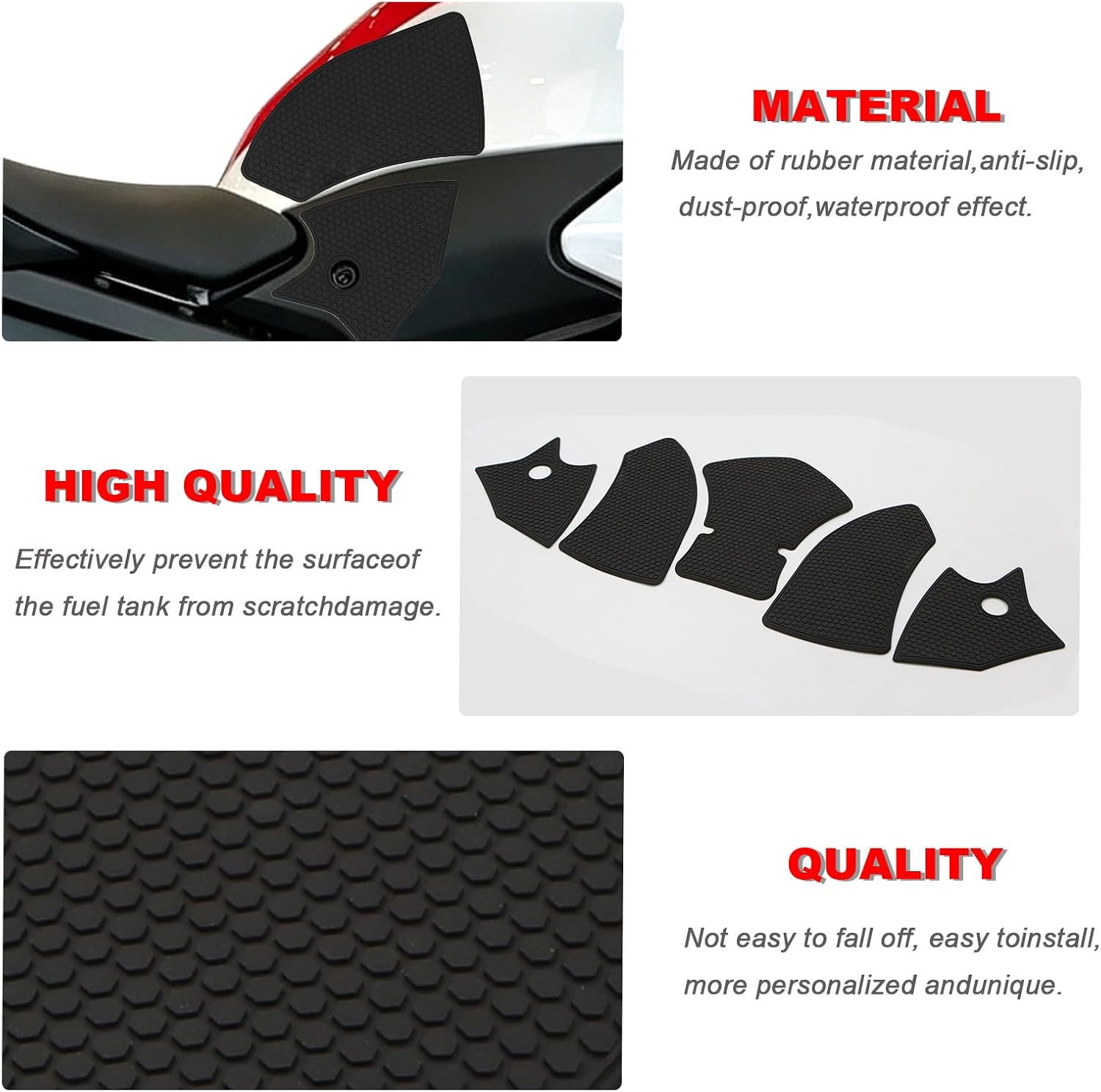 Motorcycle Side Tank Pad Tank Grips for YZF-R9 YZF r9 2025 2026