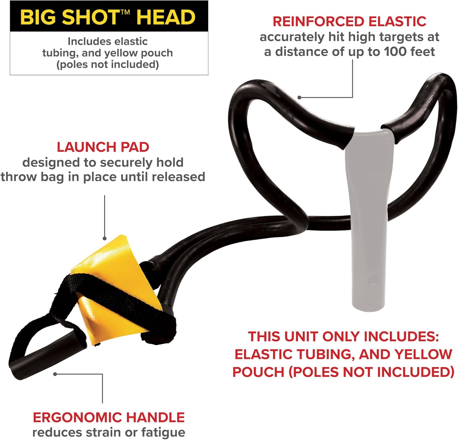 Jameson BS1 Big Shot Sling Shot Head | Launches Throw Bag and Line | Delivering Line upto 150 ft