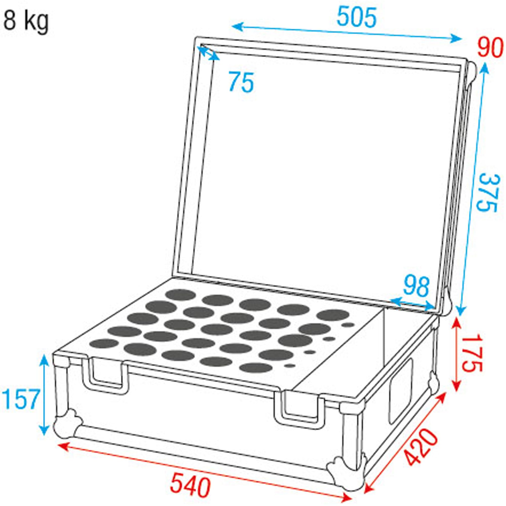 DAP ACA-MIC 6 Case for 25 Microphones - Accessorio per microfono