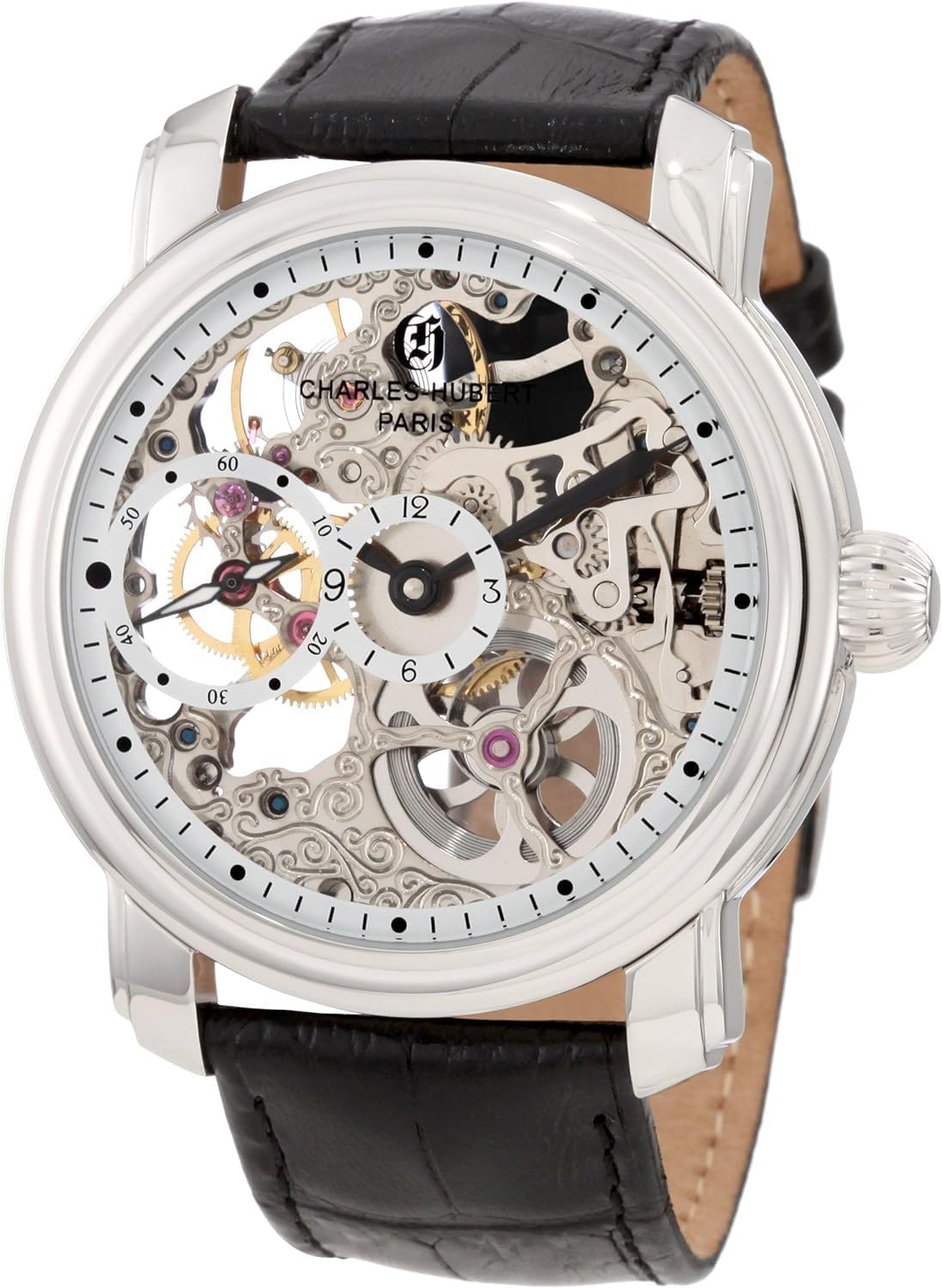 Charles-Hubert, Paris Men's 3874 Premium Collection Stainless Steel Mechanical Watch