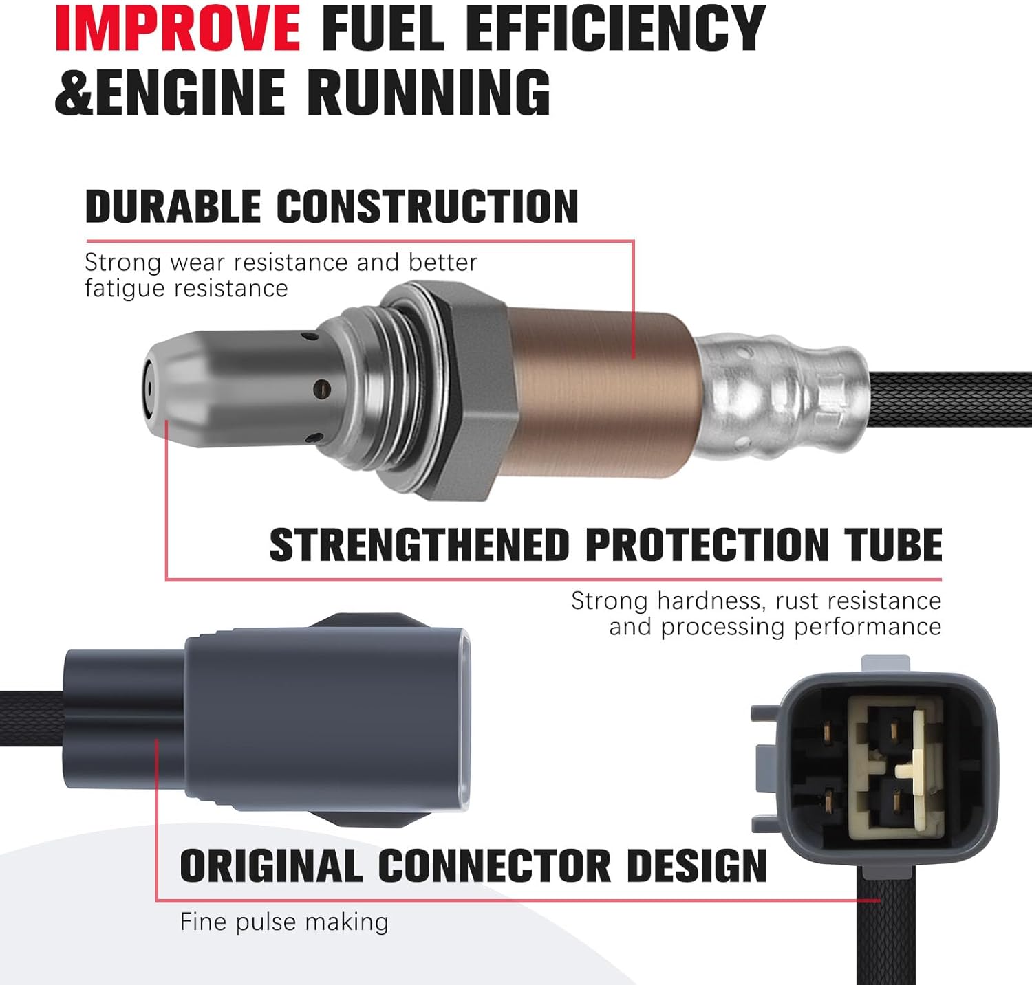 Oxygen O2 Sensor Upstream 234-9051 234-9026 234-4363 Air Fuel Ratio Fit for Toyota for 4Runner for Land Cruiser FJ Cruiser for Sequoia for Lexus GS300 GS350 GS450h GX470 IS250 IS350