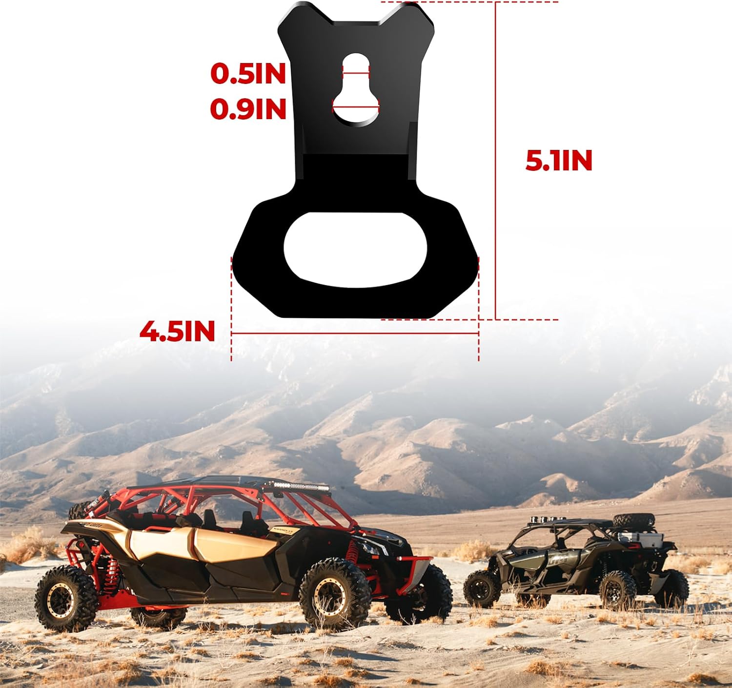 X3 Tie Down Anchors Hooks Tie Down Bracket Strap Rings, Stainless Steel Tiedown with Black Powder Coating for Can Am Maverick X3 MAX RS DS RR Turbo 2017-2025 Accessories(4PCS)