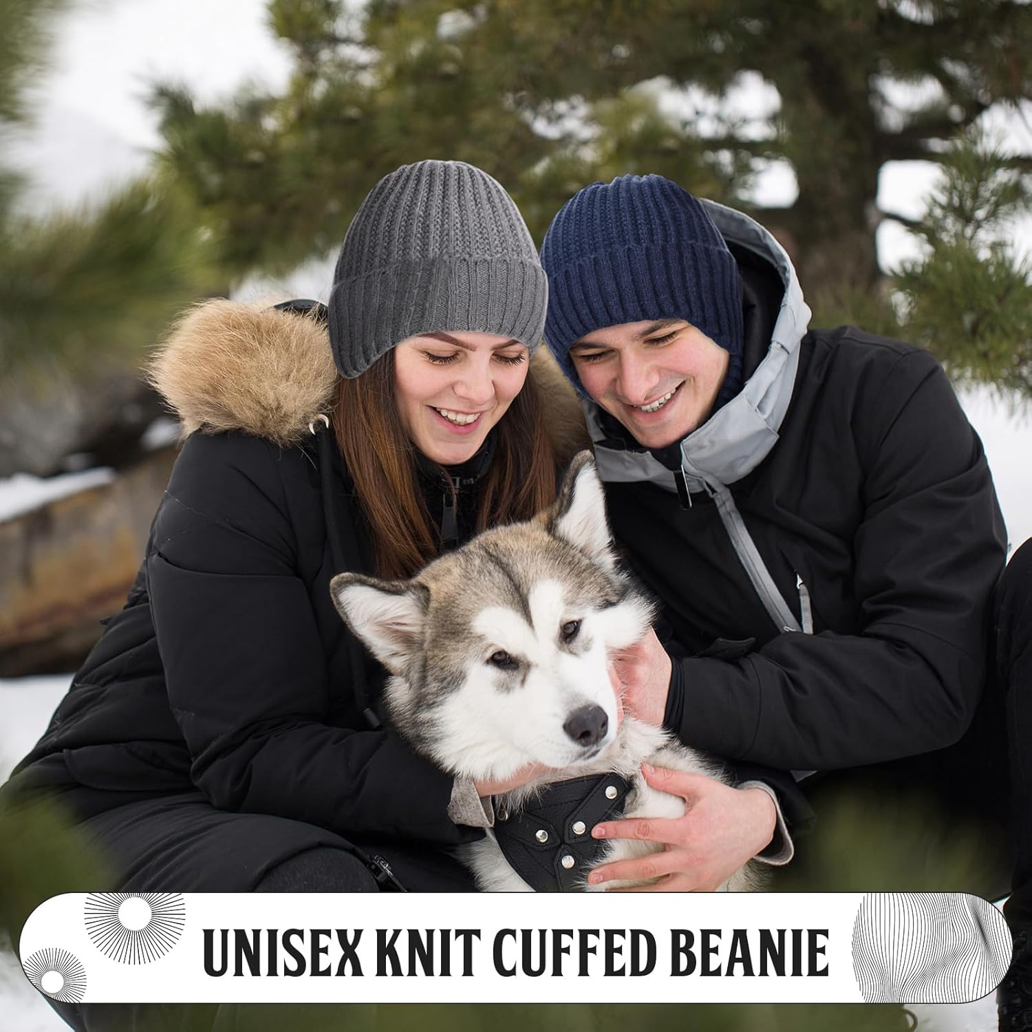 12 Pcs Winter Beanie with Earflap Knit Hats Bulk Warm Stocking Caps with Ear Covers Outdoor Gifts for Men Women - Image 3