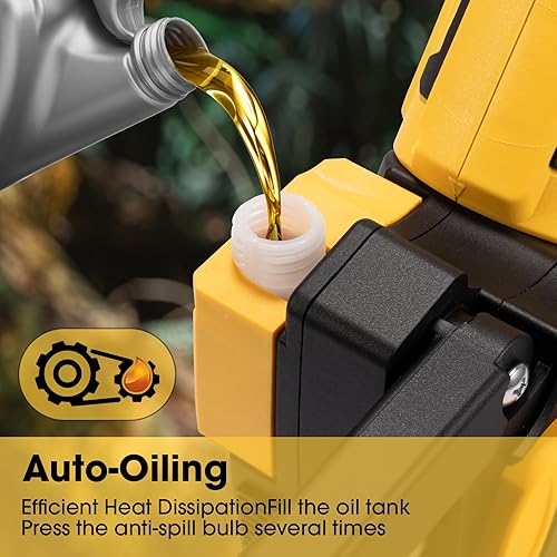 Miniatura 3 de Motosierra para batería Dewalt de 20 V MAX, motosierra de poda inalámbrica sin escobillas de 8 pulgadas, corte rápido y potente de 24.6 piesS,