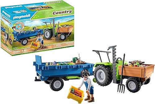 Playmobil Tractor cosechador con remolque
