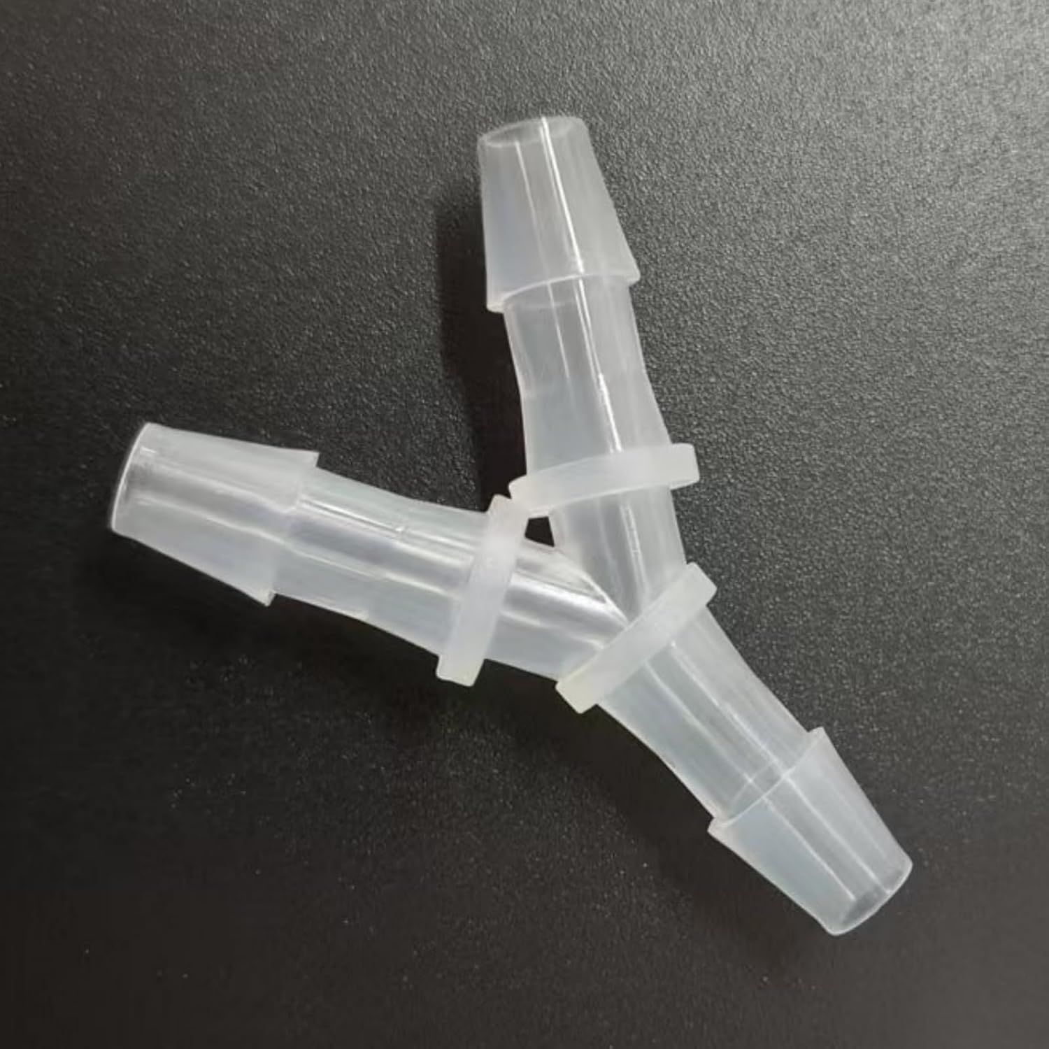 Hose Barb Fitting Equal Barbed Y Shaped 3 Way Tee Connector plastic Tubing Joint Splicer Mender Adapter Union for Oxygen Tubing Pipe Household Fuel Gas Liquid Air × 50 (11/32 Inch - 8Y)