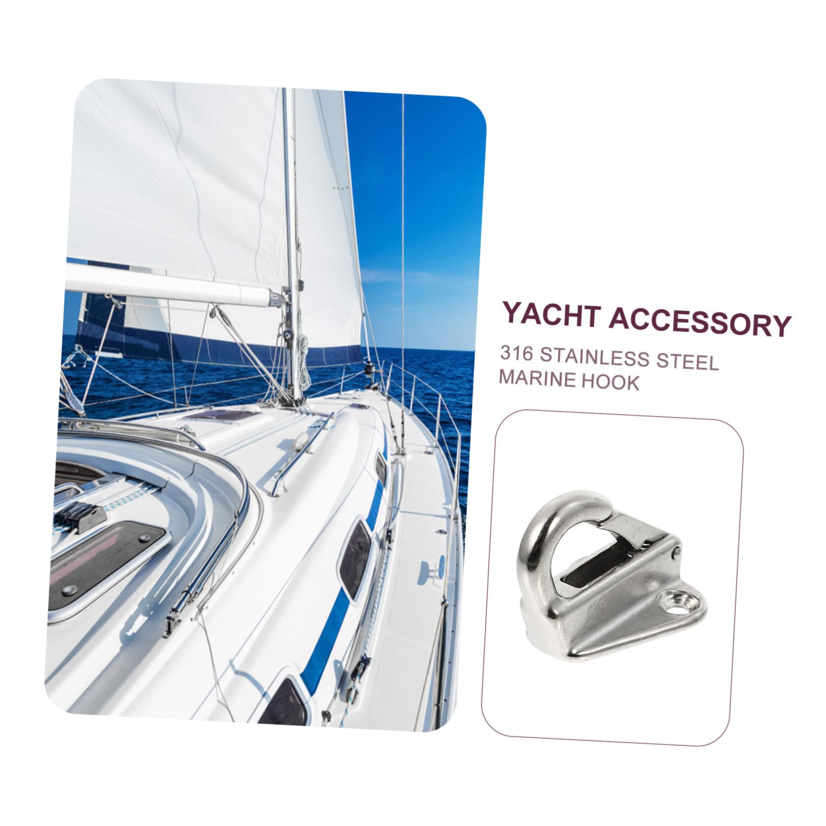 HANABASS Kotflügelhaken Boot zubehör Boat Accessories Schmutzbrett-Haken notwendige Schmutzbretthaken Dirt Board Haken tragbare Jachthaken Schiffshaken Rostfreier Stahl