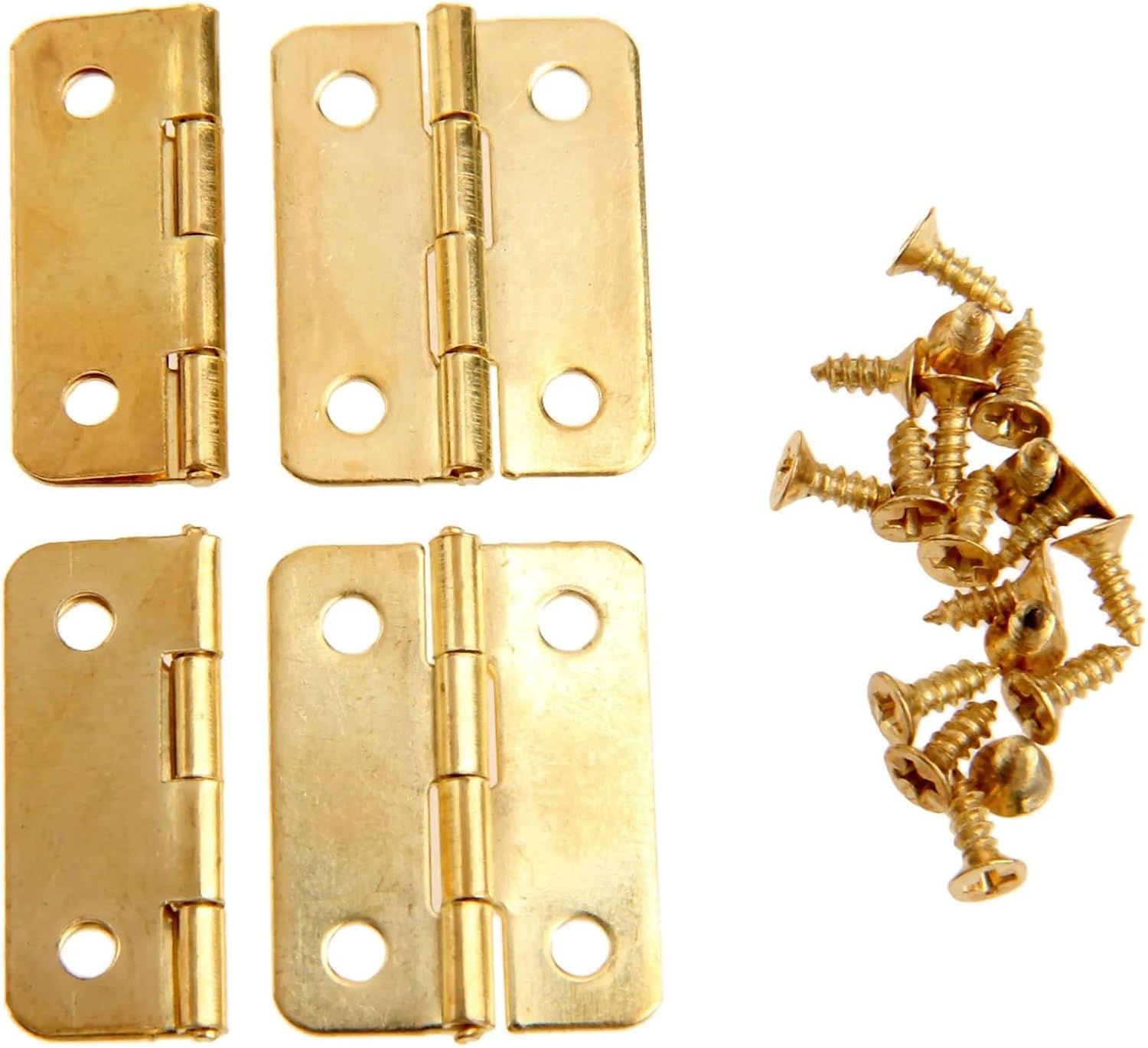 4Pcs Kitchen Cabinet Door Hinges for Caskets Furniture Accessories Drawer Hinges for Jewelry Boxes Furniture Fittings 24x18mm