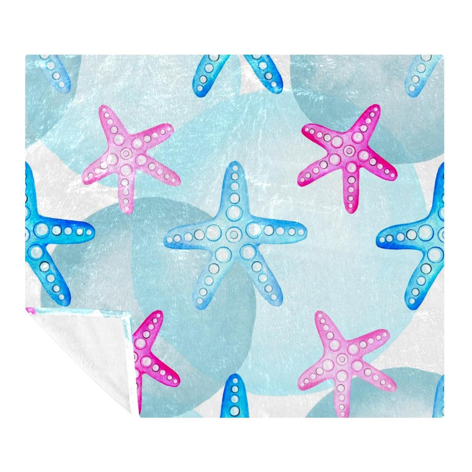 Couverture polaire microfibre 150x200 cm plaid rose et bleu pour adulte et enfant
