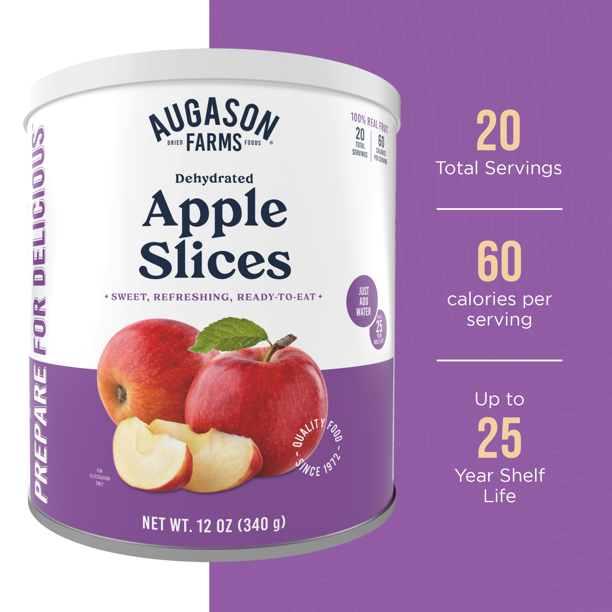 Augason Farms Dehydrated Apple Slices 19.2 oz #10 Can by Augason Farms