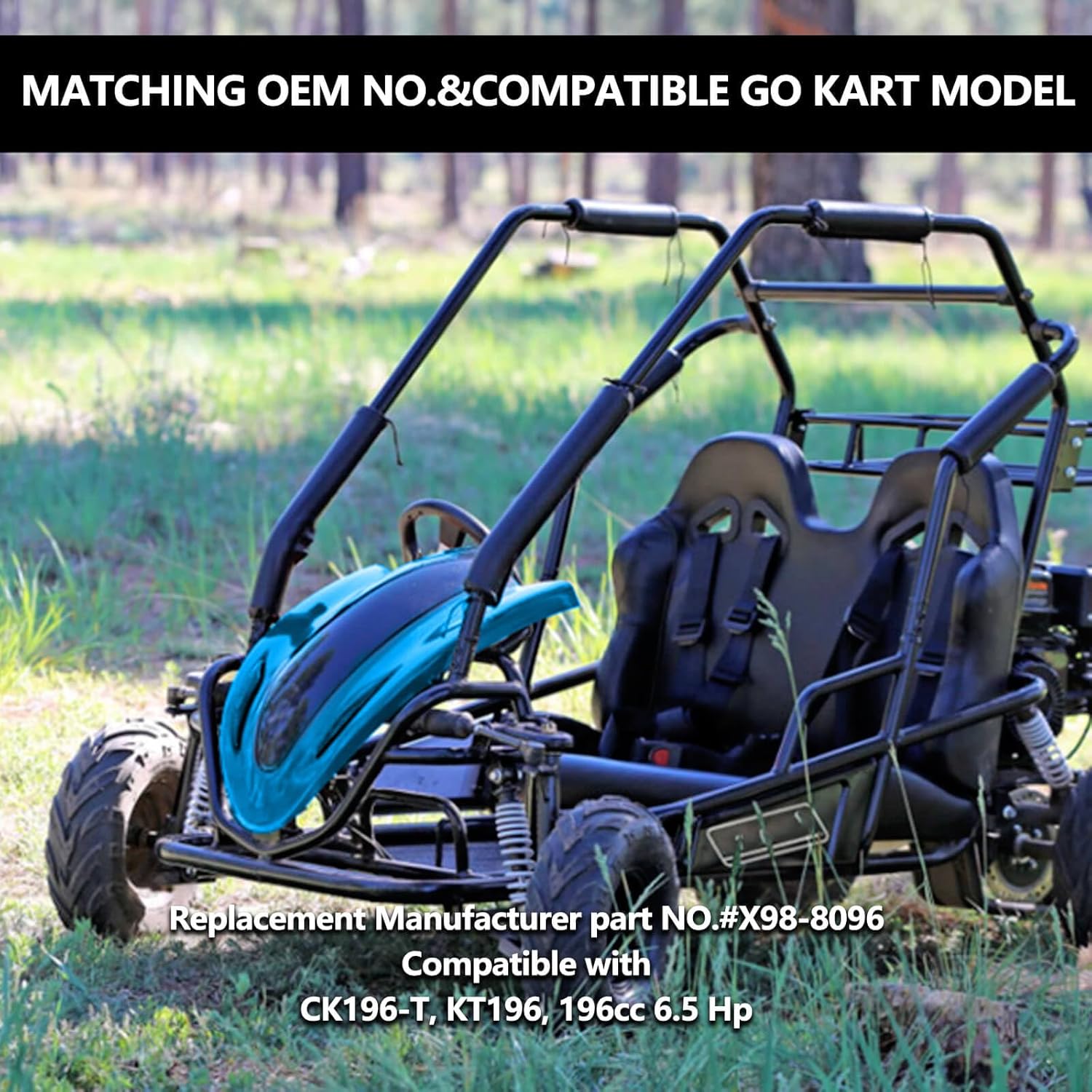 Steering Knuckle Left and Right Spindle Side for Coleman KT196 Go Kart CK196-T, KT194, 196cc 6.5 Hp Go karts included Ball joint knuckle on both ends, directly replace 4-Wheeler Quad Parts