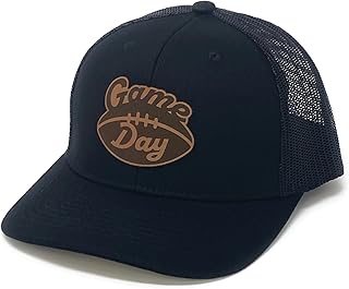 CRAVE HATS Game Day Hat, Game Day Trucker Hat, Football Game Day Hat, Football Hat (Black/Black)