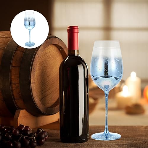 Miniatura 7 de NUOBESTY Copas de copa de vino de vidrio: Copas de vino Copa de cristal Vajilla decorativa para bar nocturno Fiesta en casa boda azul