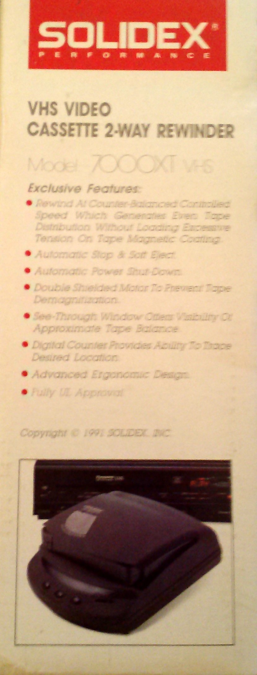 2 Way Videocassette Rewinder