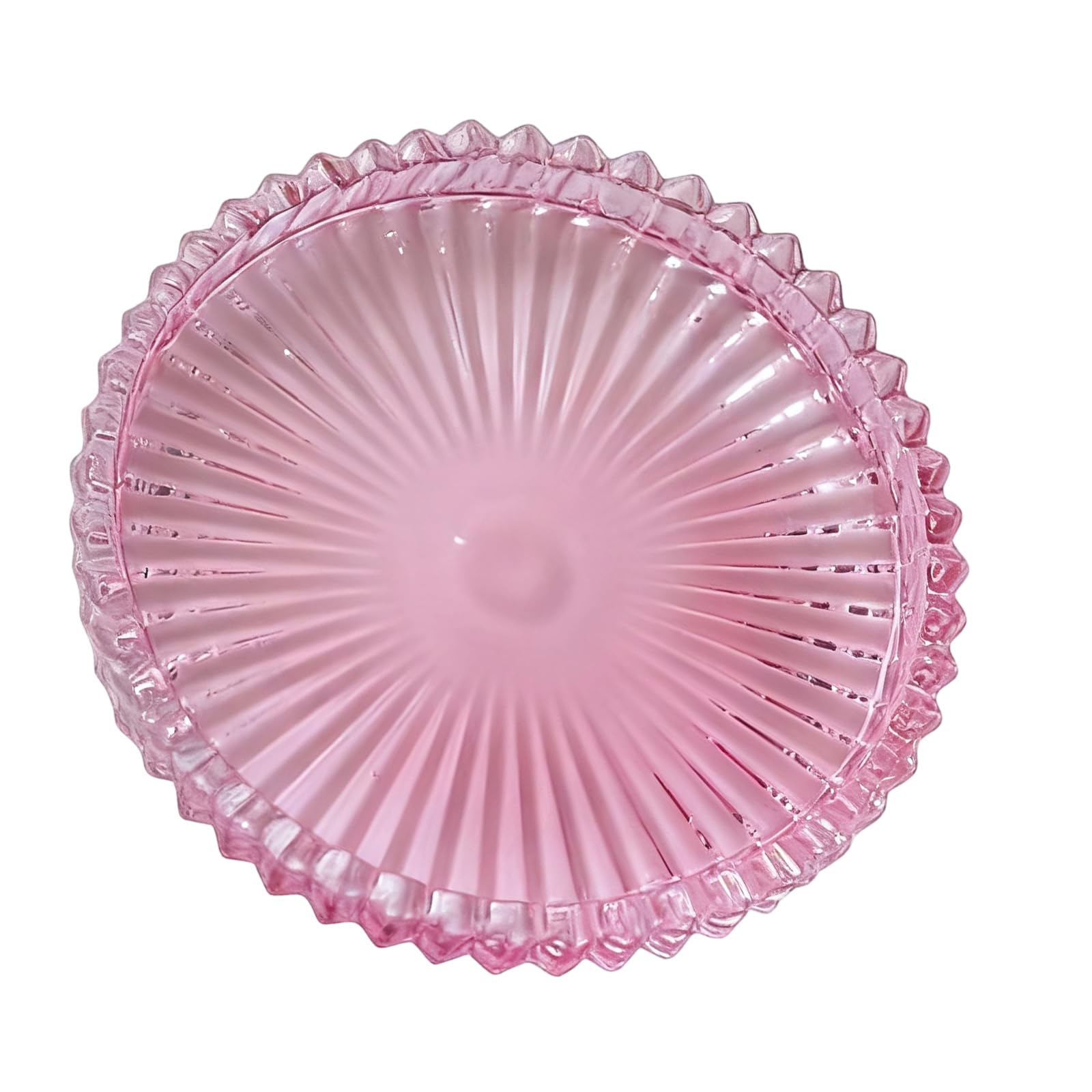 3.94 Inch Pillar Candle Holder, Glass Coaster Decorative Plate and Tray Centerpiece, Clear Glass Plate for Home Decoration, Decorative Stand