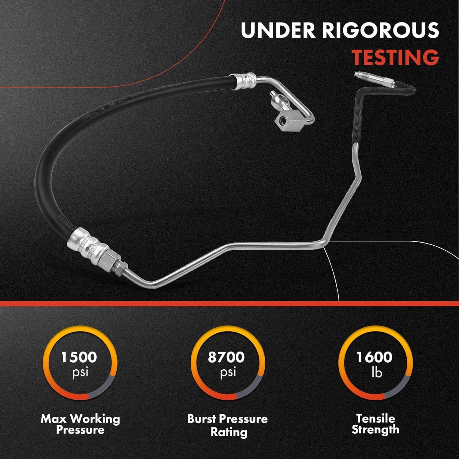 A-Premium Power Steering Pressure Hose Line Assembly Compatible with Infiniti Q60 2014-2015, G35 Base Journey Sport 2007-2008, G37 2008-2010, G37 IPL Journey Sport 2011-2013, 3.5L 3.7L, Pump to Rack