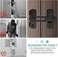 Vista 5 de 4 cerraduras y pestillos para puertas corredizas de granero de 180°, cerraduras de puerta corrediza de granero, cerradura de hebilla de perno