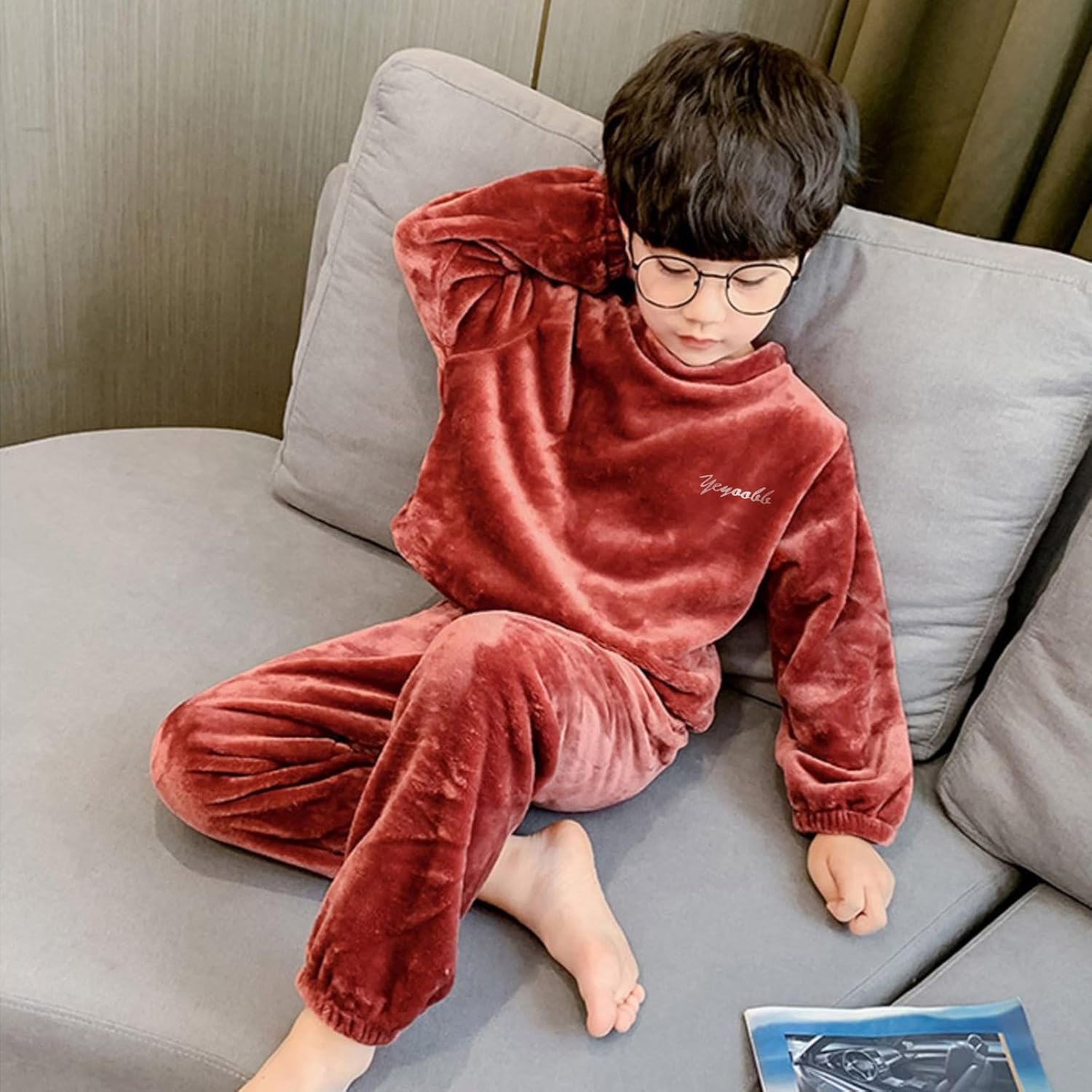 Ensemble De Pyjamas Thermiques à Manches Longues Pour Jeunes