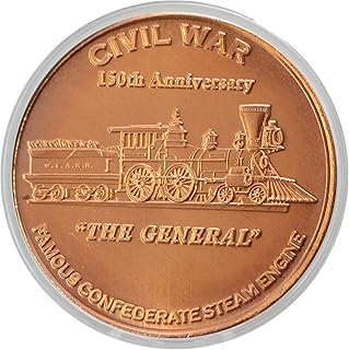 The General Steam Engine Confederate Civil War Commemorative 1 oz Pure .999 Copper Round Collectible Coin in Capsule