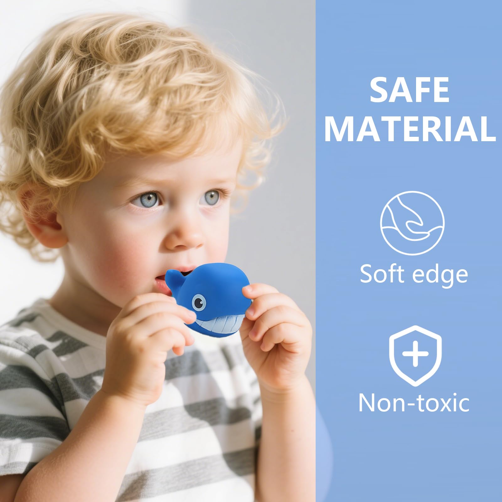 Giochi Bagnetto Neonato - Set 9 Pezzi Giochi da Bagno Senza Muffa Senza Foro, Animaletti di Gomma per Bambini, Giochi Bagnetto Neonato,Giochi d’Acqua e Piscina per Neonati e Bimbi