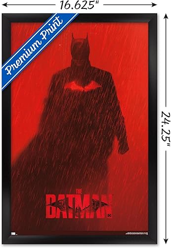 Miniatura 83 de Trends International DC Comics Movie The Batman - Póster de una hoja de Batman Teaser, 22.375 x 34 pulgadas, versión enmarcada en negro Versión