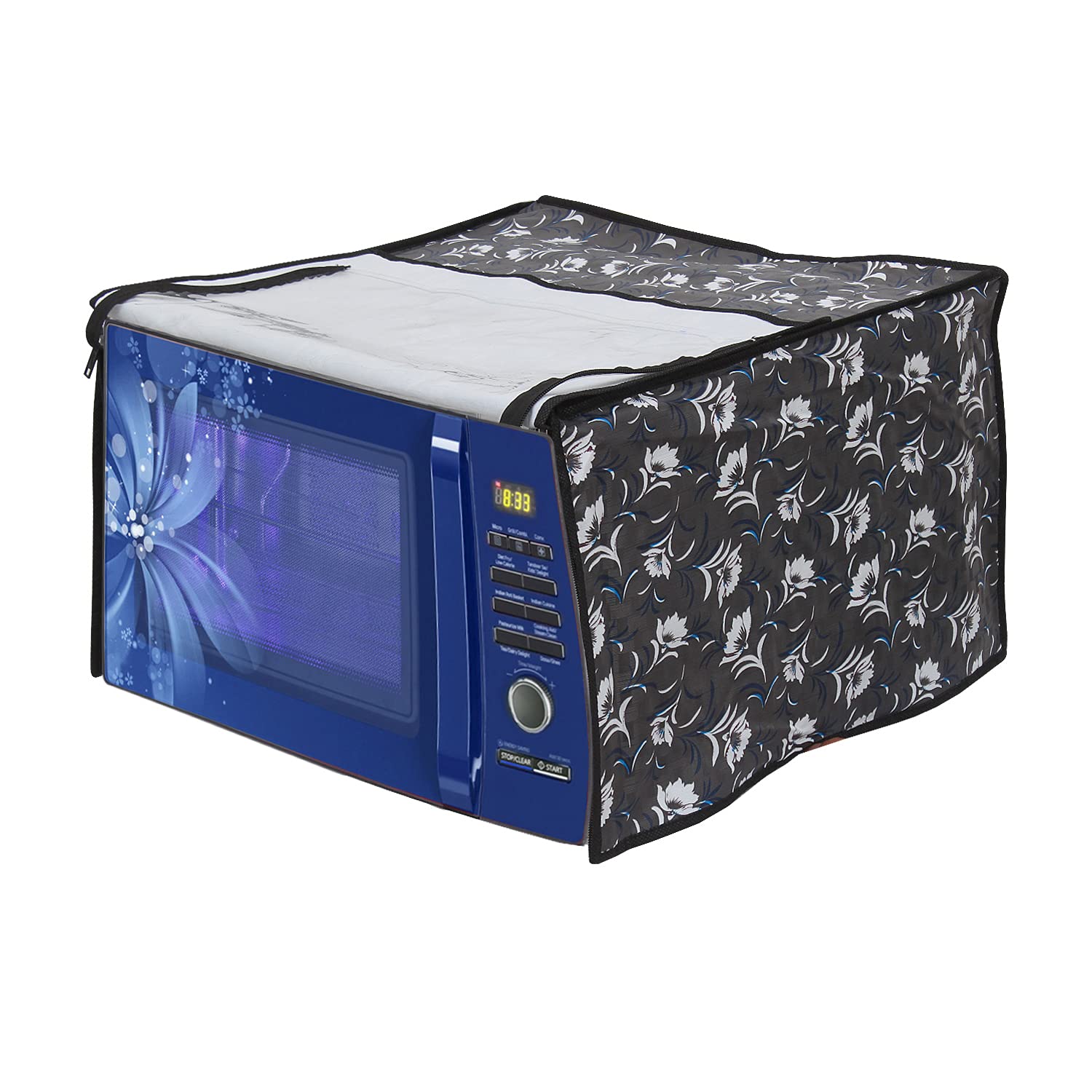 DREAM CARE Grey Floral Printed Microwave Oven Cover Full Closure Suitable for IFB Samsung LG Panasonic Bajaj Whirlpool (21.5 x 13 x 20) Inch DREAM CARE Grey Floral Printed Microwave Oven Cover Full Closure Suitable for IFB Samsung LG Panasonic Bajaj Whirlpool (21.5 x 13 x 20) Inch