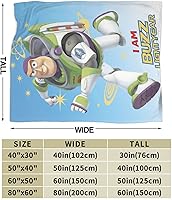 Vista 3 de Buzz Lightyear Blanket Soft Cozy Fleece Throw Blanket Plush Lightweight Warm Fuzzy Flannel Blankets and Throws for Boys Girls Couch Sofa Bed 60"X50