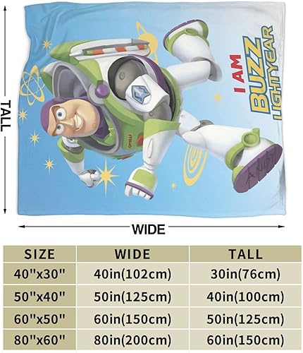 Miniatura 3 de Buzz Lightyear - Manta de forro polar suave y acogedora, manta de franela de felpa, ligera y cálida, para niños y niñas, sofá, cama, 40 x 30 pulgadas