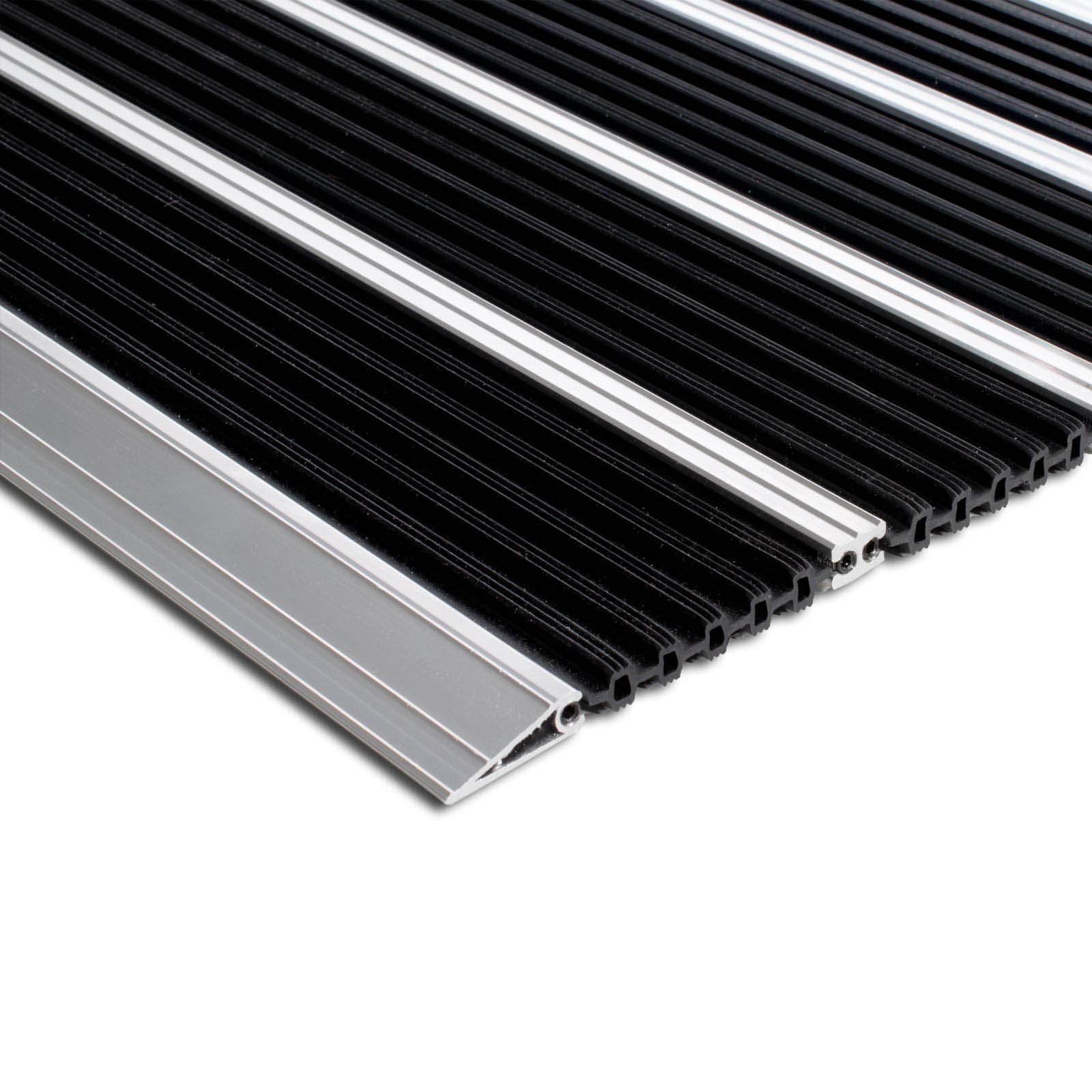 Floordirekt PRO Alu/Gummi Fußmatte Double Mat - 3 Größen - mit Gummieinlage, 60x90cm