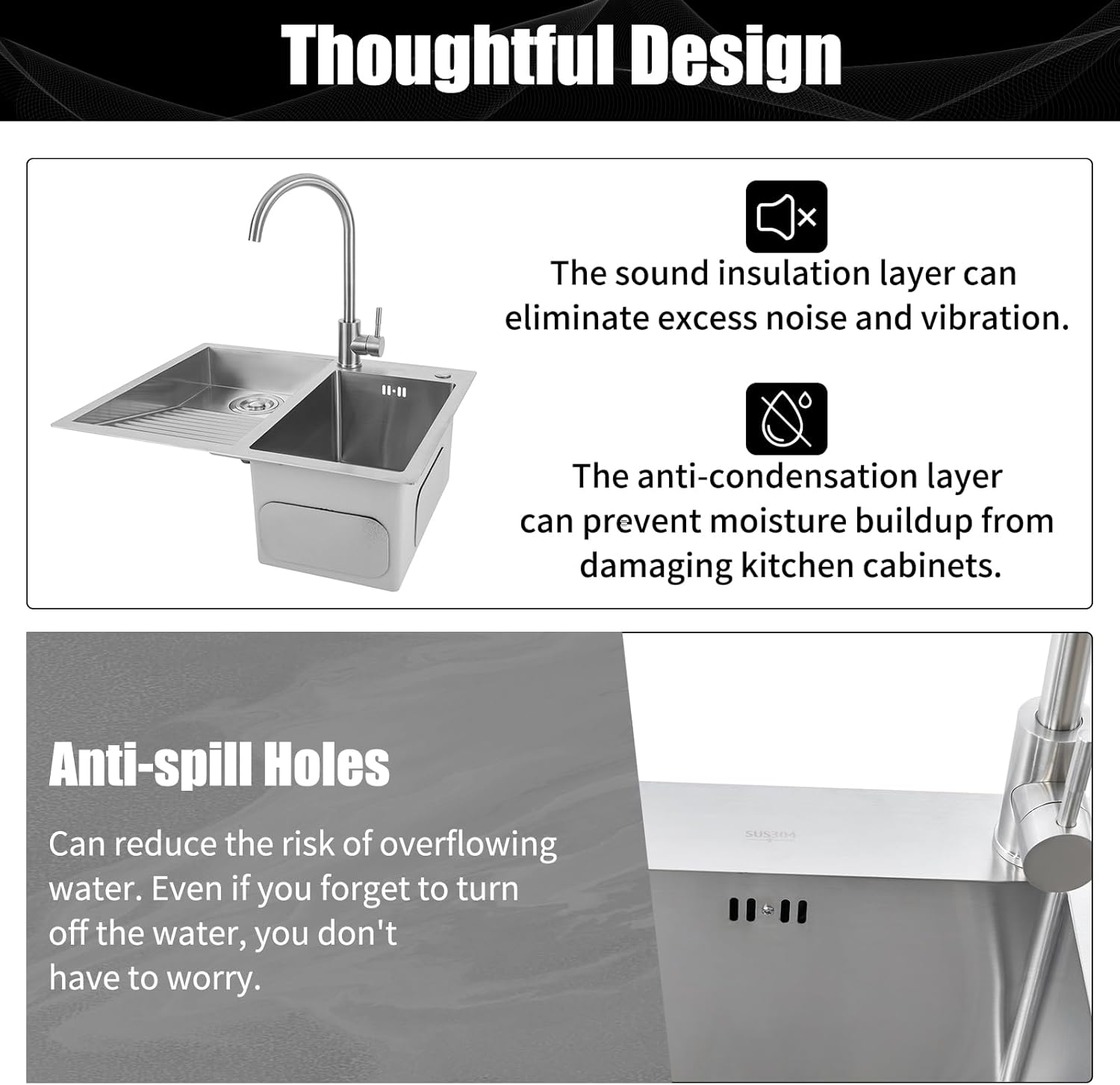 2 Basin Laundry Sink Household with Utility Sink with Washboard and faucet Stainless Steel Sink for Laundry Rooms Bathrooms Garages Basements, Drop-in, Top-mount, or Under-mount, 23.6x18.9in