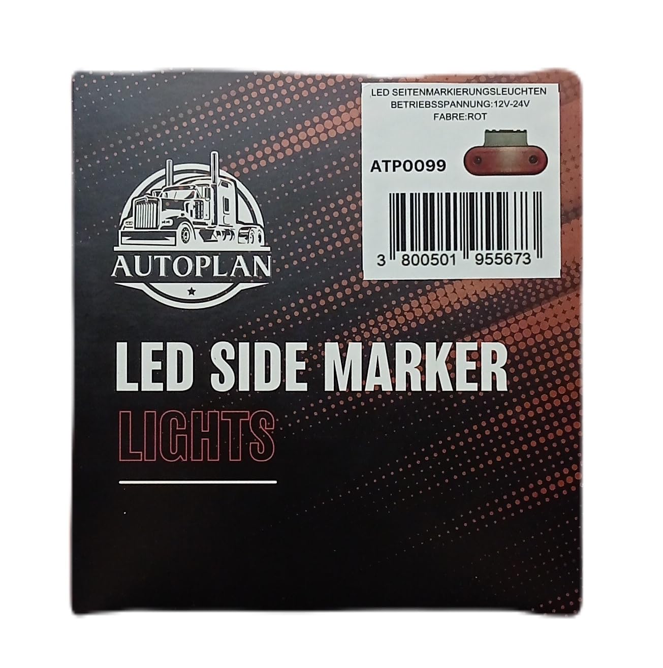 4 x LED Begrenzungsleuchten 12v 24volt Positionsleuchten Anhänger LKW PKW Wohnmobil Wohnmobil Rot E9