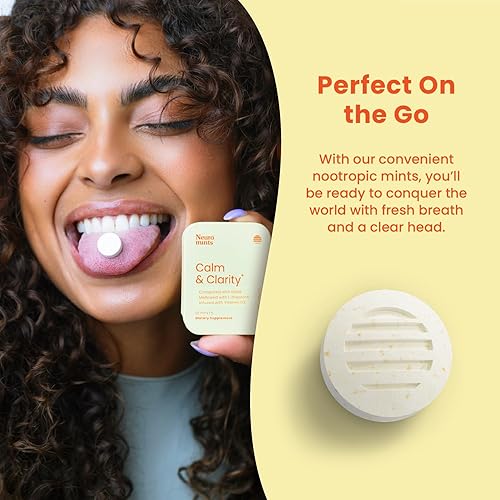Miniatura 5 de NeuroGum Mood & Energy Duo - Mentas calmantes y claridades (limón miel, 72 unidades) + mentas energéticas y enfocadas (menta, 72 unidades) - GABA,