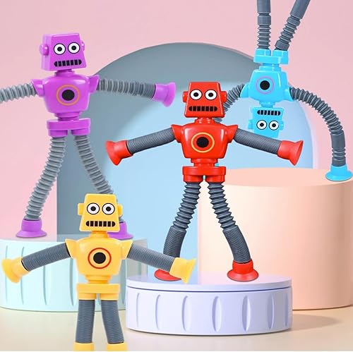 Miniatura 8 de Limpskys 4 piezas de juguete robot con ventosa, juguetes robóticos para niños de 3-5, 5-7, productos sensoriales para autismo, juguetes sensoriales