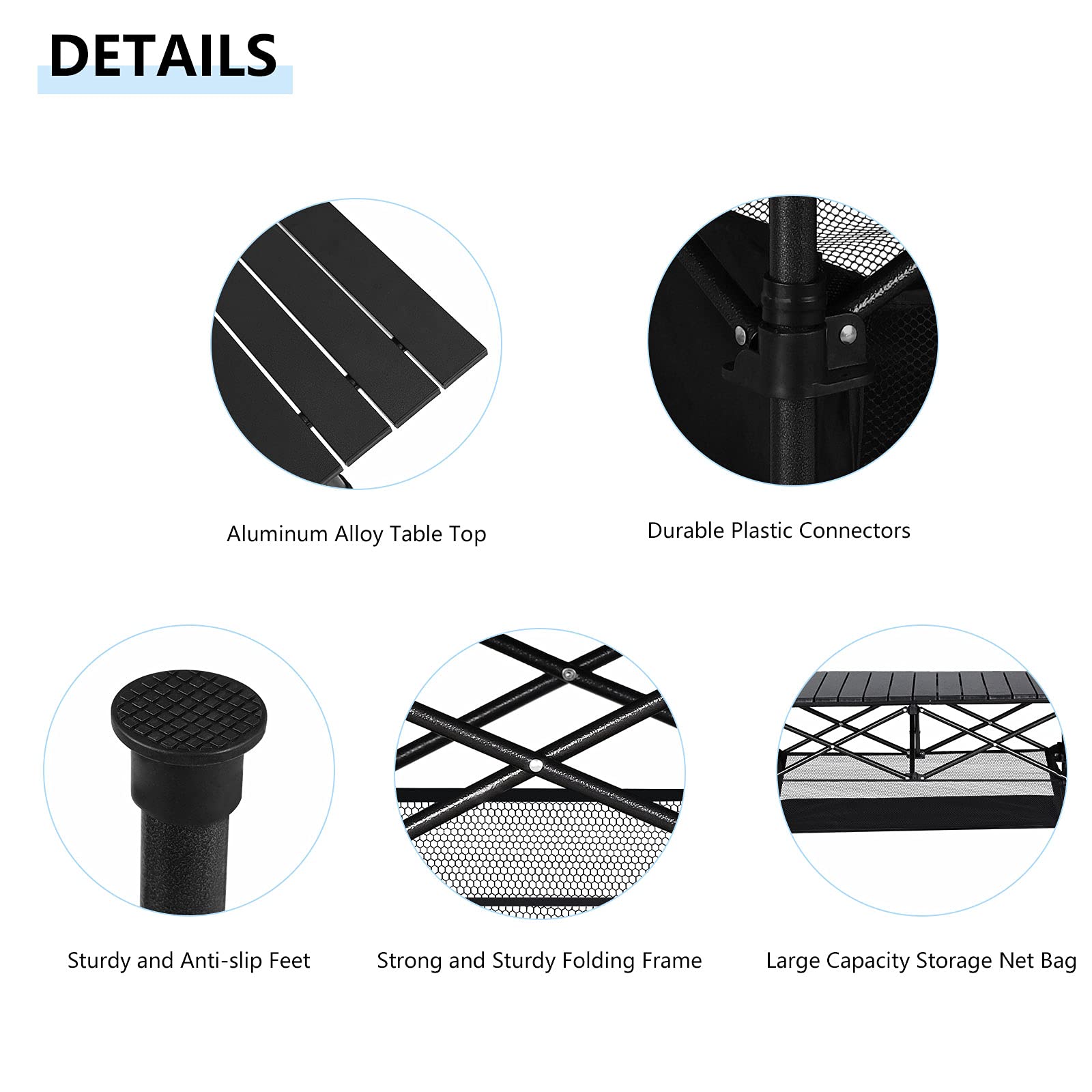 Amazon.co.jp: BTY 折りたたみ式キャンプテーブル 4フィート 大型