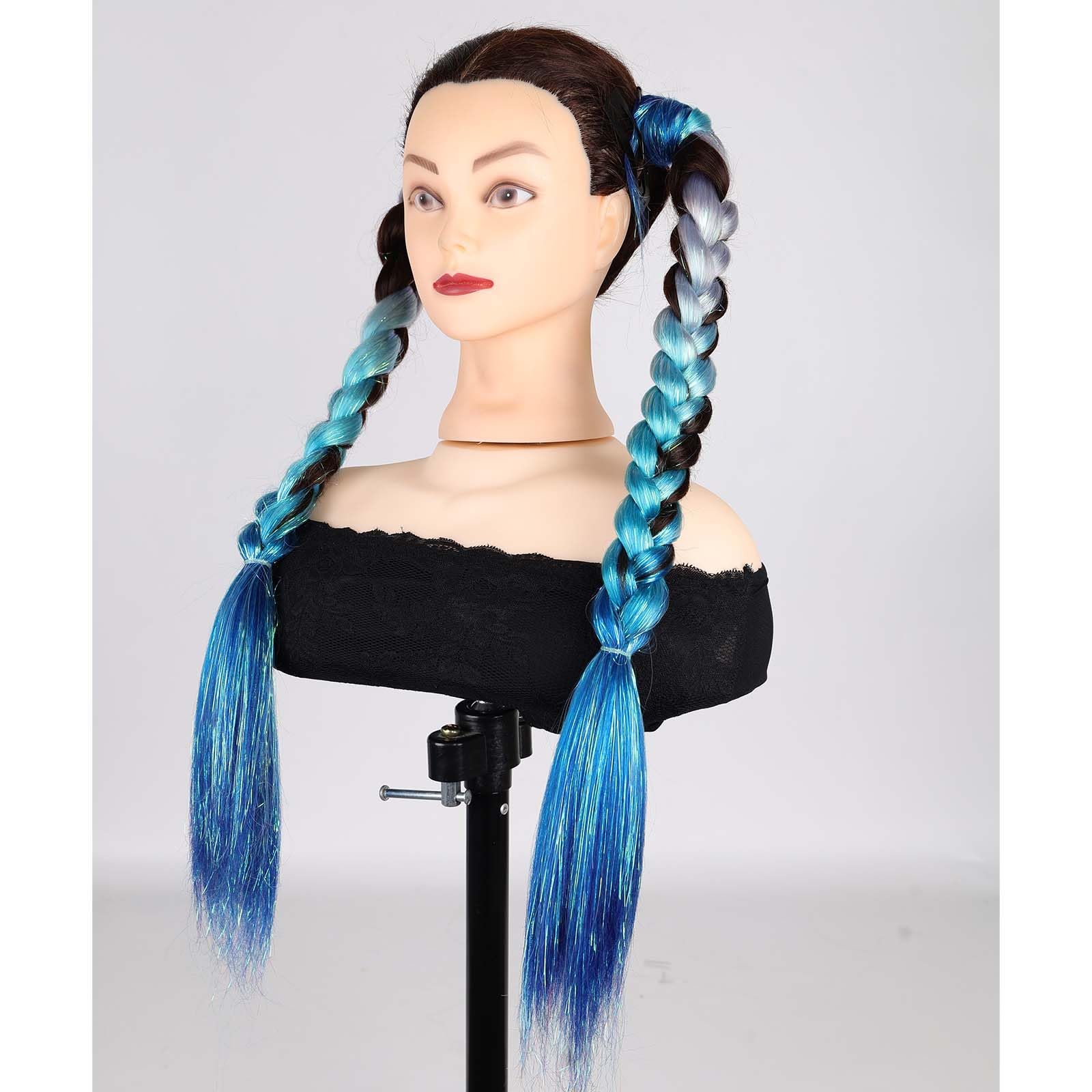 Ponytail Hair Extensions Ombre Rainbow Ponytail for Braiding- 2 Pack, 40g Each - Image 2