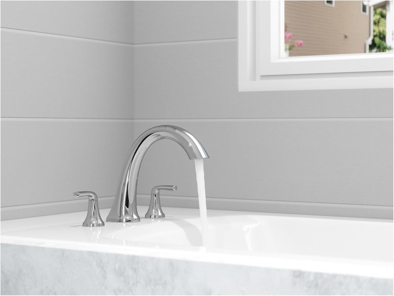 Pfister RT6-5MCA McAllen Deck Mounted Roman Tub Filler - Polished Chrome