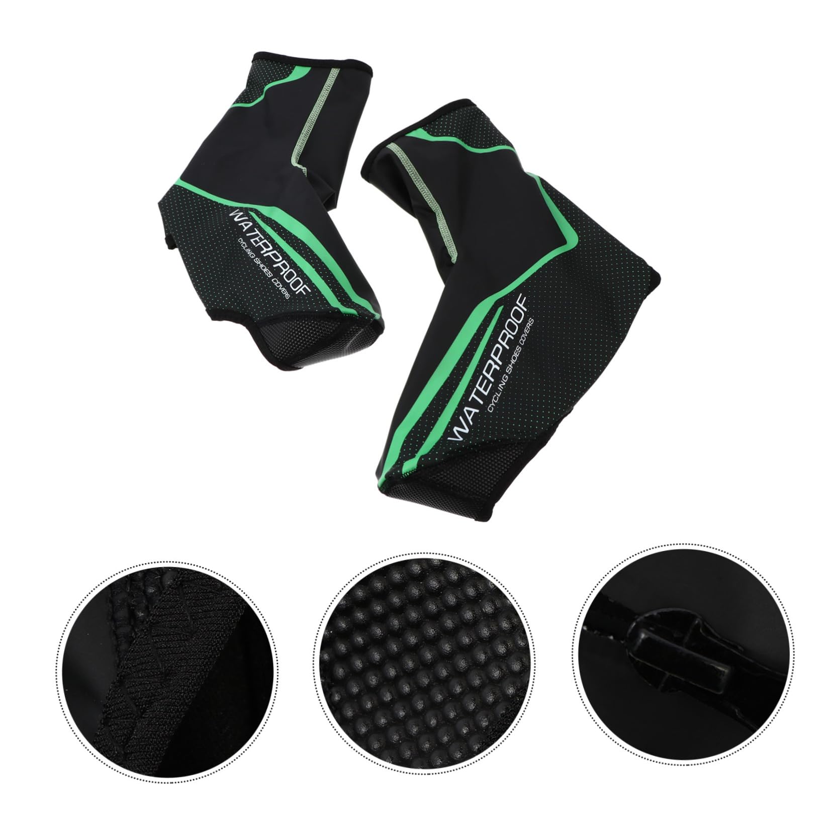 Cubrezapatos Ciclismo Unisex Impermeables y Cortaviento Cubrebotas Térmicos de PU para Invierno Resistentes y Elásticos Compatibles con Trajes de Ciclismo
