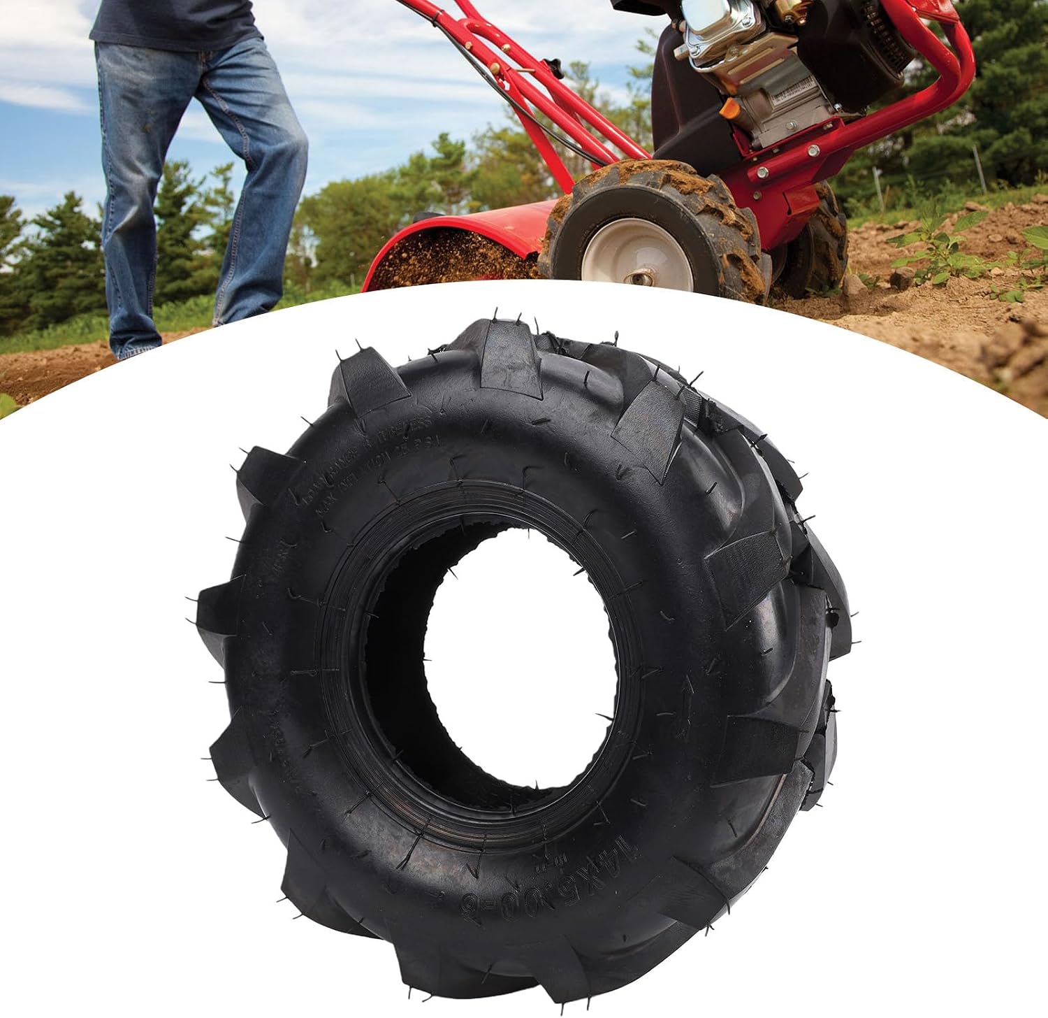 Fydun Opona do Odśnieżarki, Trwała Opona 14x5,00-6 do Mini Roweru ATV UTV, Próżniowa o Wysokiej Przyczepności Różnych Terenów