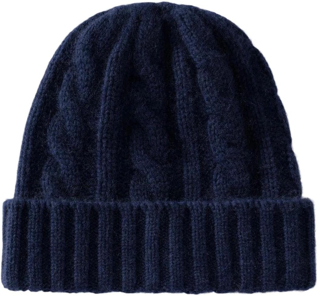 Cashmere Hat for Women Men Thickened Solid Twisted Knitted Beanies