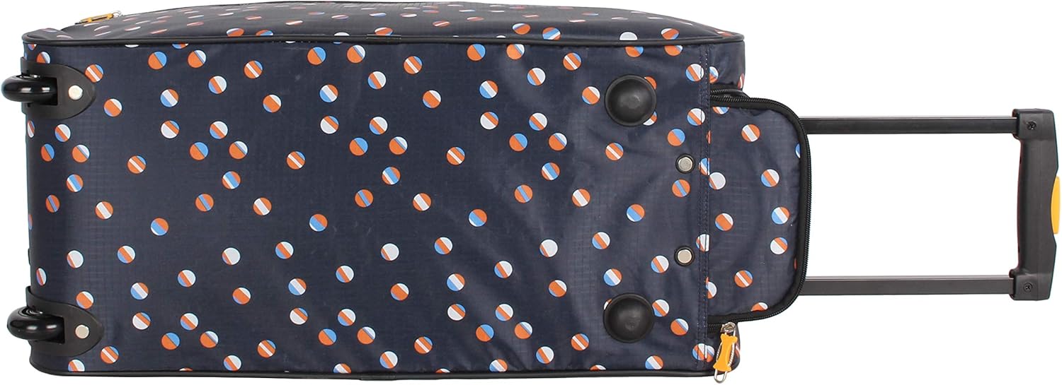 LUCAS Designer Carry On Luggage Collection - Lightweight Pattern 22 Inch Duffel Bag- Weekender Overnight Business Travel Suitcase with 2- Rolling Spinner Wheels (Spot-Light)