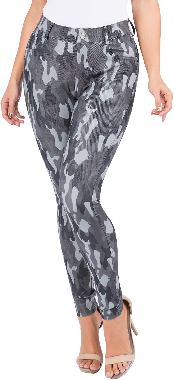 YELETE Women's Basic Five Pocket Stretch Jegging Tights Pants