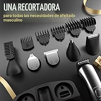 Vista 6 de Ufree - Cortadora de barba inalámbrica para hombres, maquina de afeitar eléctrica impermeable para nariz, cuerpo, cara y bigote, kit de aseo