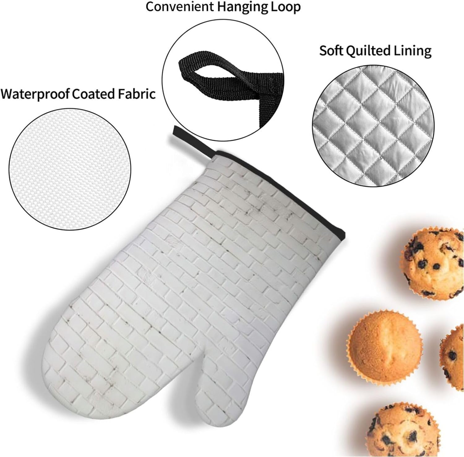 Old White Brick Wall Kitchen baking four piece set, fit for cooking and baking, oven, microwave, and outdoor barbecue