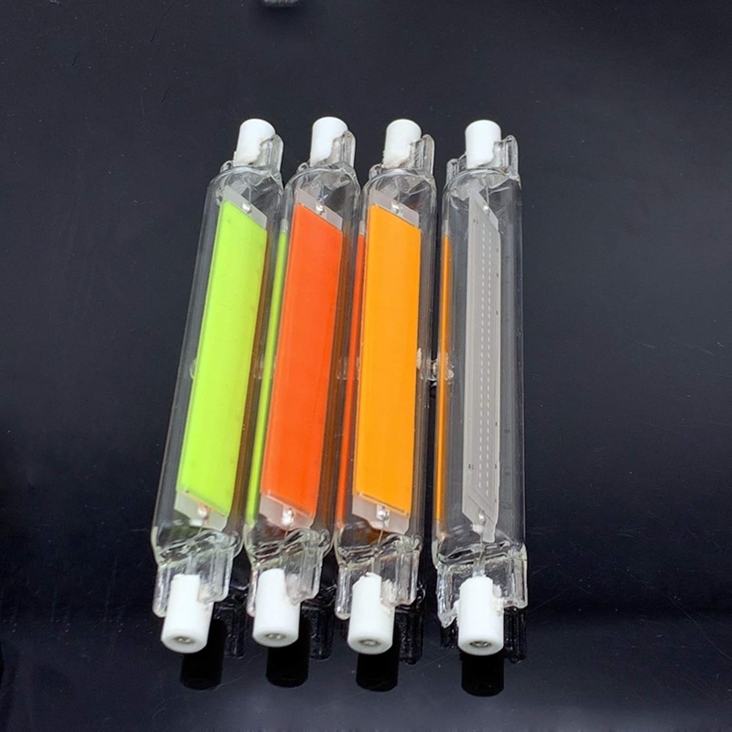 R7S LED Bulb Dimmable Glass Tube 118MM 20W Replace Halogen Lamp 80W J118 Lamp Diode Spot Light 110V 10-Pack (Color : Green)